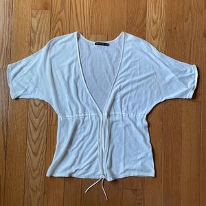 V-Neck Tie Waist Cardigan